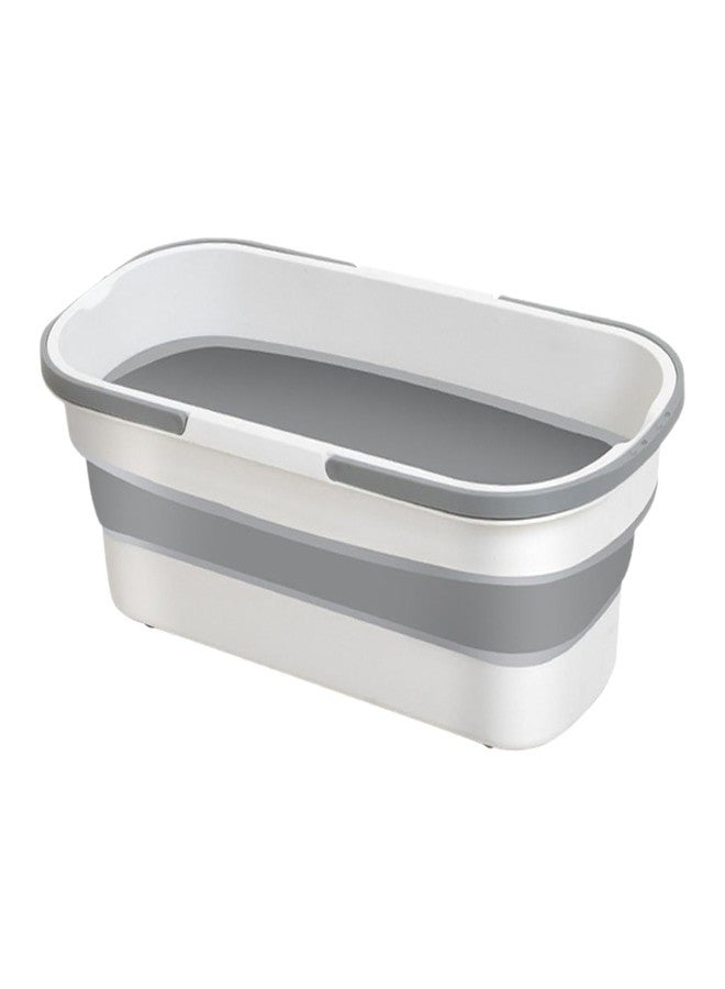Wishbone Collapsible Mop Bucket Rectangular Water Storage Basket Portable Folding Wash Basin for Hiking Camping Fishing Gardening Car Washing Outdoor Travel Cleaning Water Container - Image 1